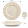 Juego de 6 Platos Llanos de Porcelana Oxford 26cm Juego de 6 Platos Llanos de Porcelana Oxford 26cm
