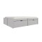 Cama Madera Maciza Con Cajones - 2 plazas - Linea beauty Gris
