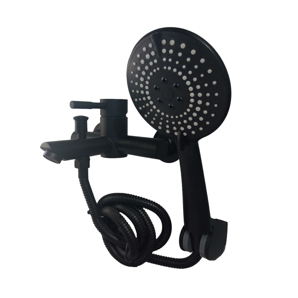 Grifería Baño Ducha Monocomando Modelo Palito Acero Color Negro 