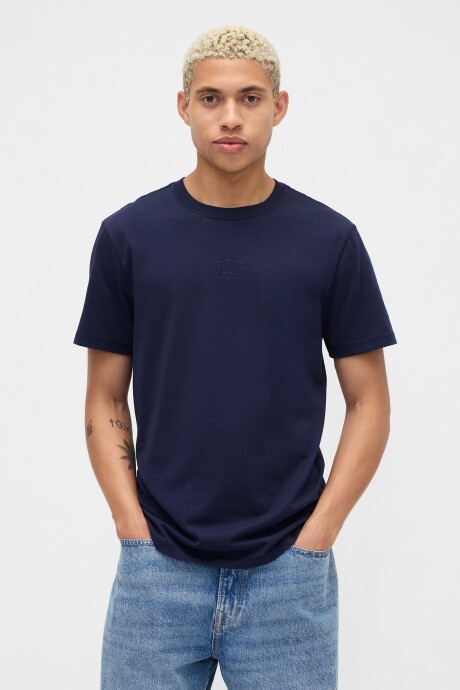 Remera Mini Logo Gap Hombre New Navy