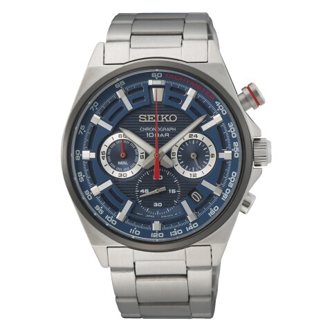 Reloj Seiko SSB407P1 para hombre con correa de acero Azul