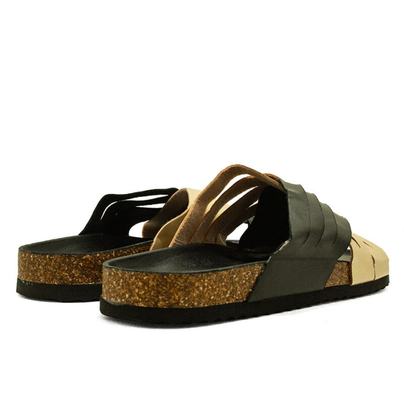 Sandalias Chill Sunday de Mujer - YF05W Dorado-negro