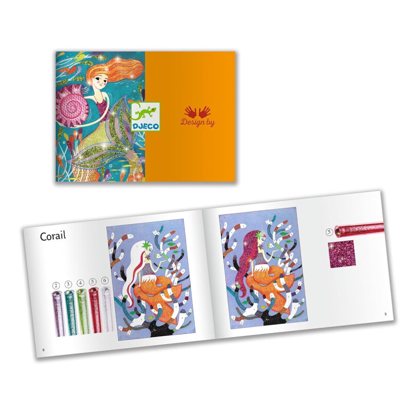 Kits de manualidades con purpurina Sirena Djeco Kits de manualidades con purpurina Sirena Djeco