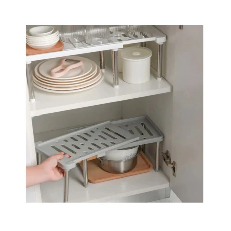 RACK ORGANIZADOR EXTENSIBLE 34.8*18*15.5CM GRIS