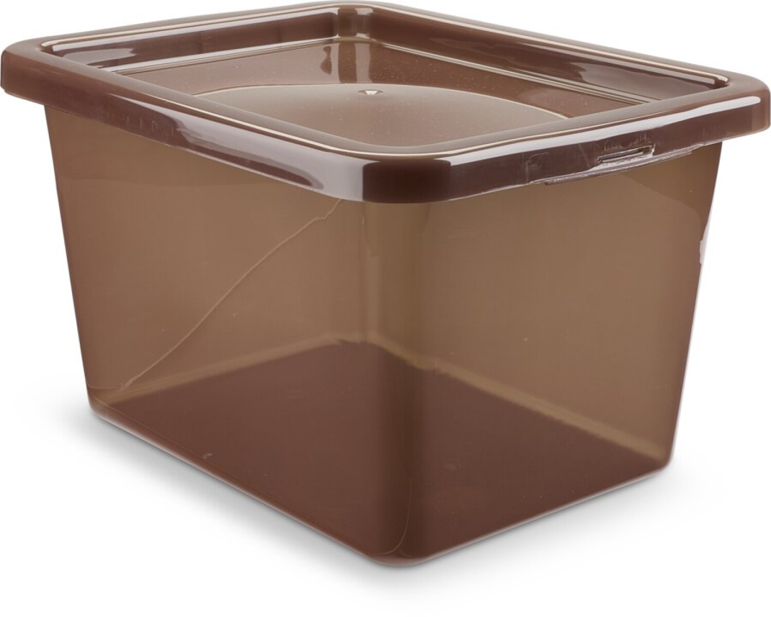 Caja de almacenamiento BASIC BOX 15 L con tapa berenjena. 
