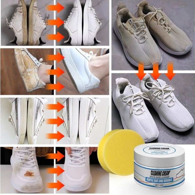 Crema Limpia Zapatos Blanqueador Limpieza Pomada Championes Crema Limpia Zapatos Blanqueador Limpieza Pomada Championes
