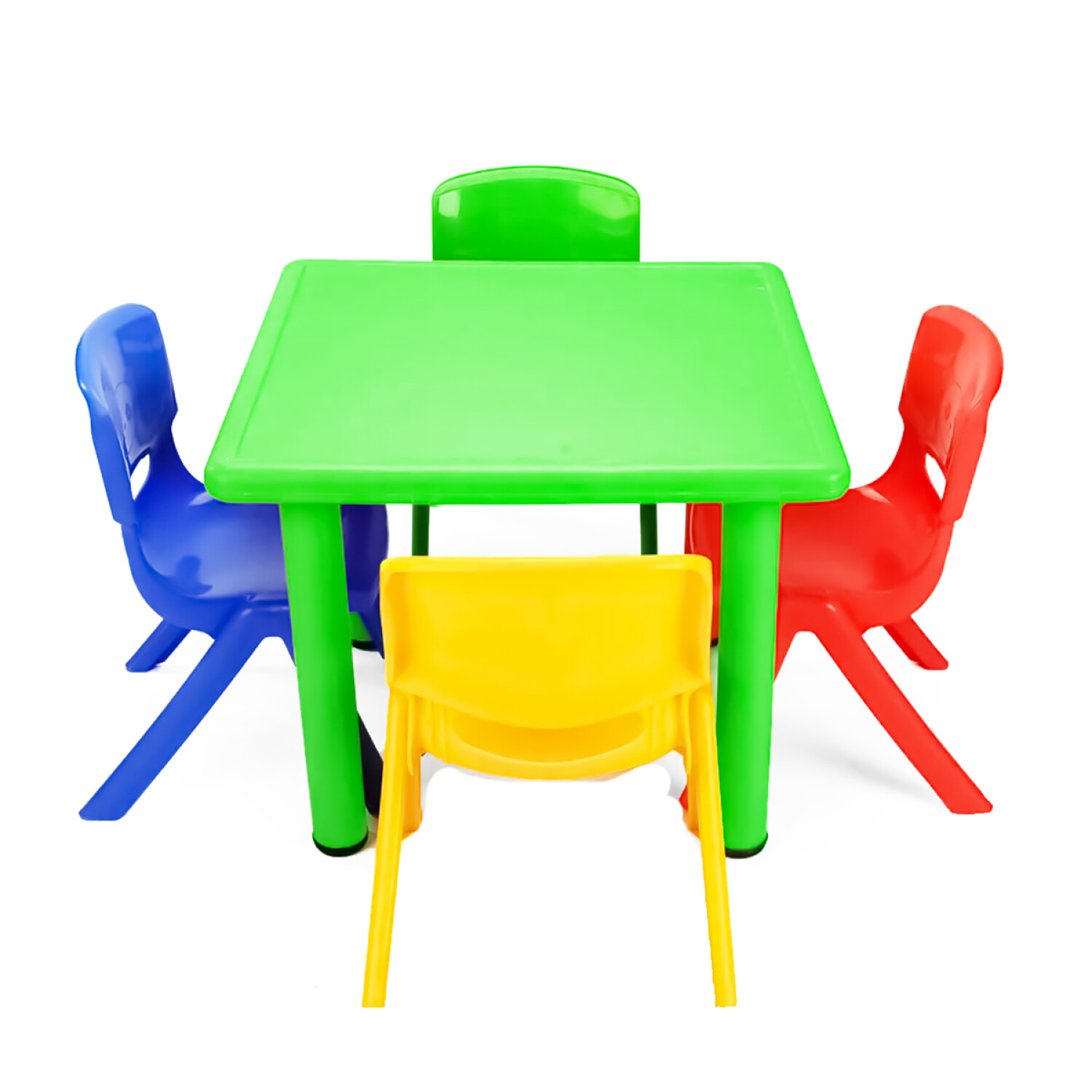Mesa + 4 Sillas Infantil Plástico Calidad Y Colores - Verde — El Rey del  entretenimiento