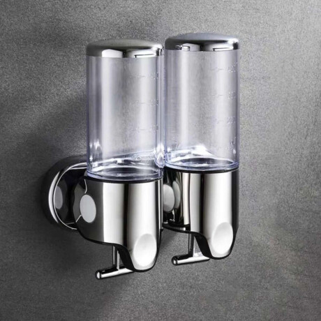 Set de dispensador doble para liquidos con tapa hermética Transparente