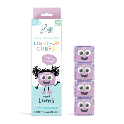 Glo Pals Light Up Cube Set de 4 cubos Violeta