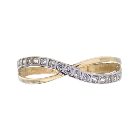 Anillo de oro 10 ktes con circonias. Anillo de oro 10 ktes con circonias.