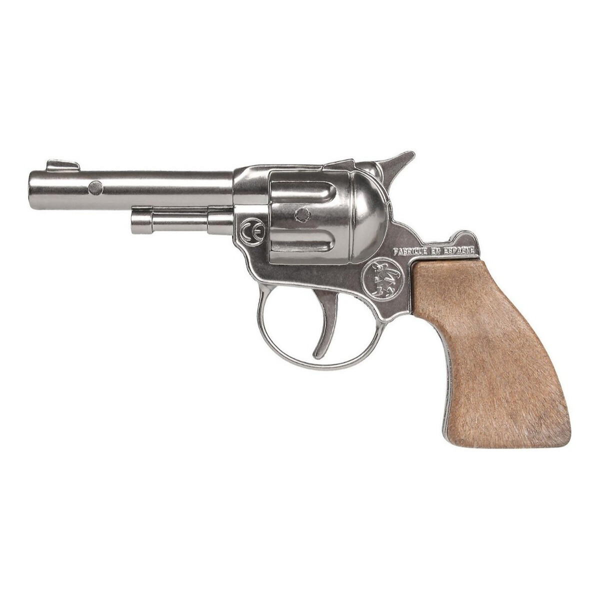 Cowboy Pequeño Revolver Stell Carton Juguete Juego Guerra 
