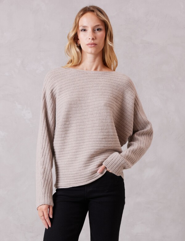 Buzo Ribs Dolman BEIGE