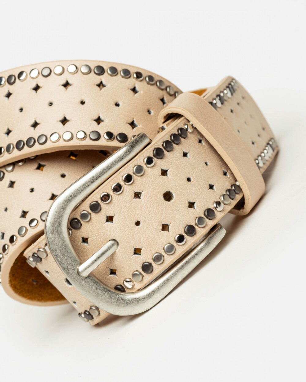 Cinturón Zeus en efecto cuero Camel