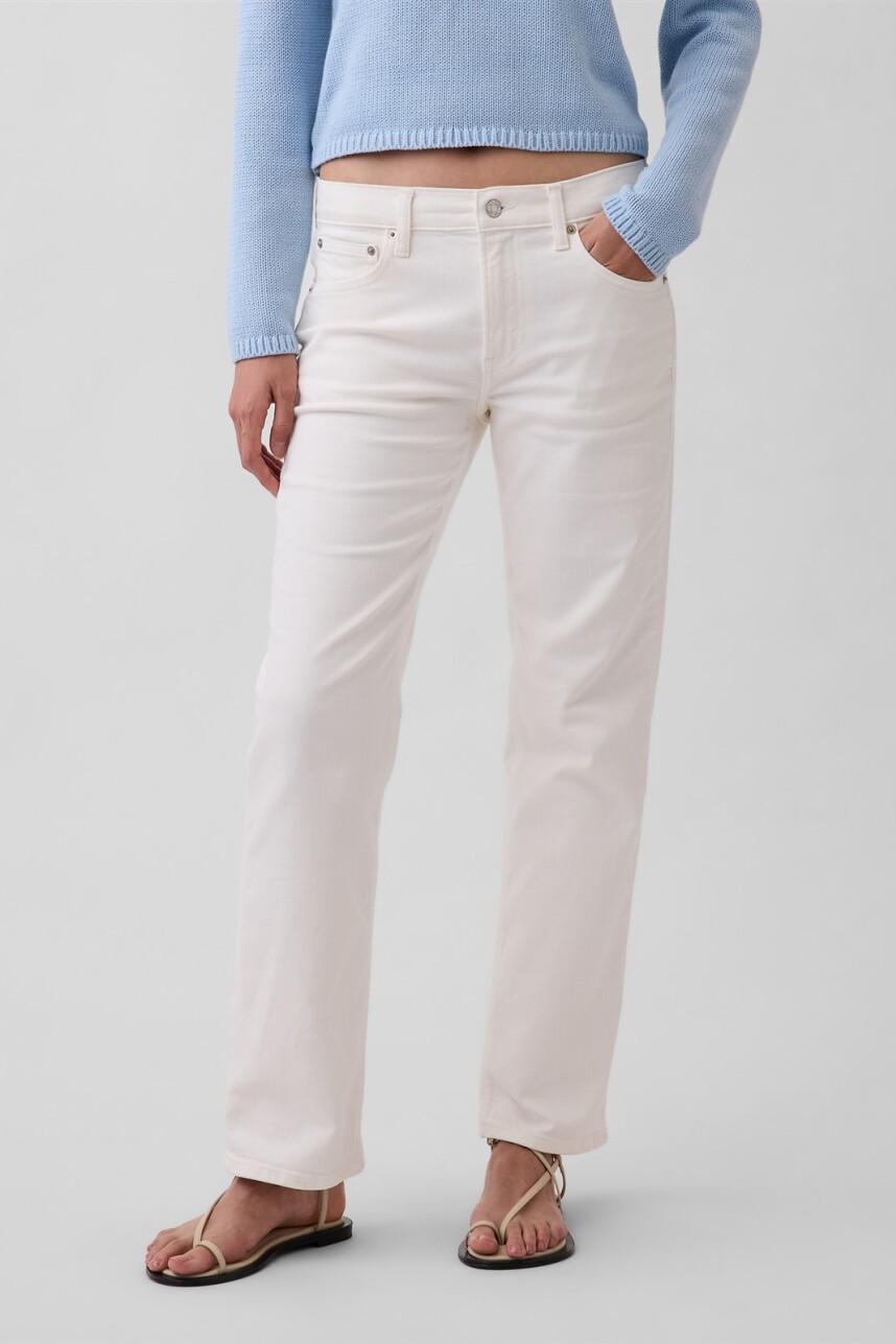 Jean Relaxed Straight Mujer Winter White