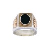 Anillo Mesa-Plata y Oro-Piedra Onix-AN5175 conpiedra
