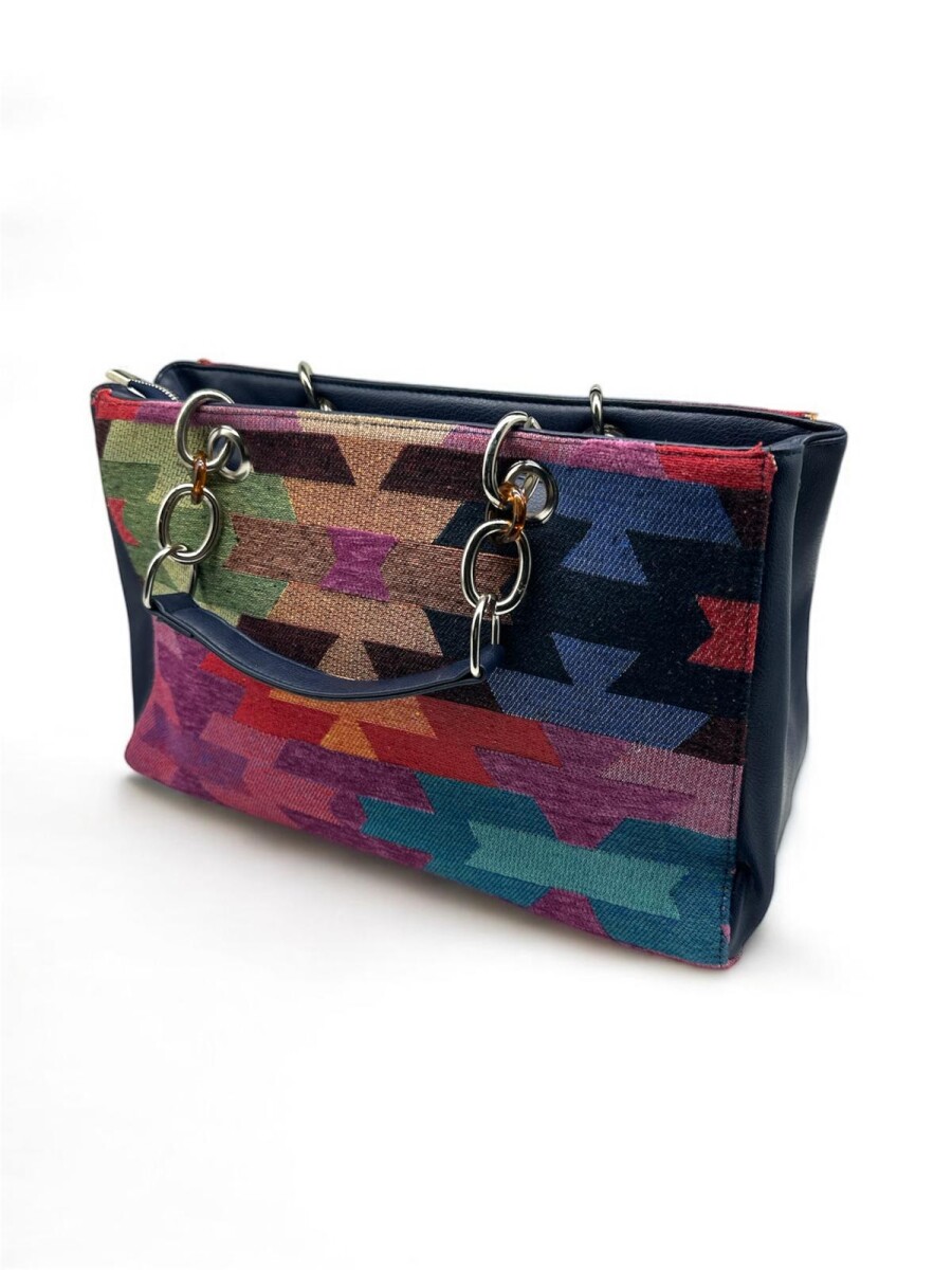 Cartera Lux Ethnic C - Azul 