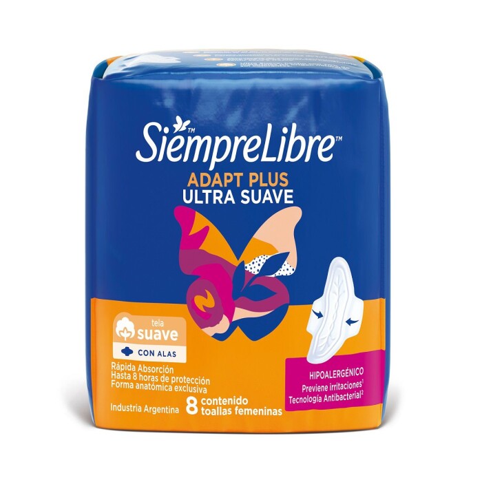 SIEMPRE L. FIT ADAPT PLUS C/A PAQ. X 8 U única