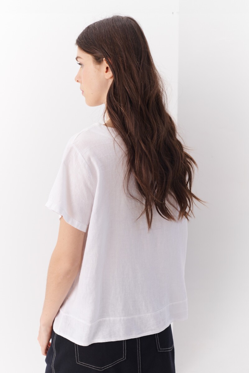 BLUSA LINO PEPPER BLANCO