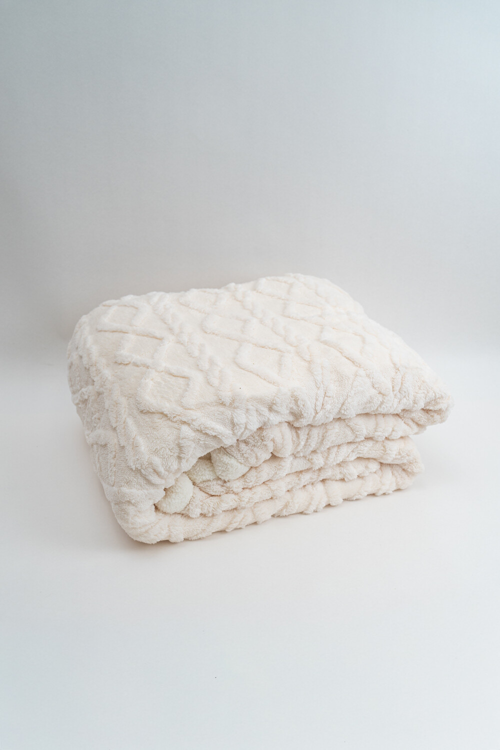 Manta Poli 2 Plazas - 420g Beige