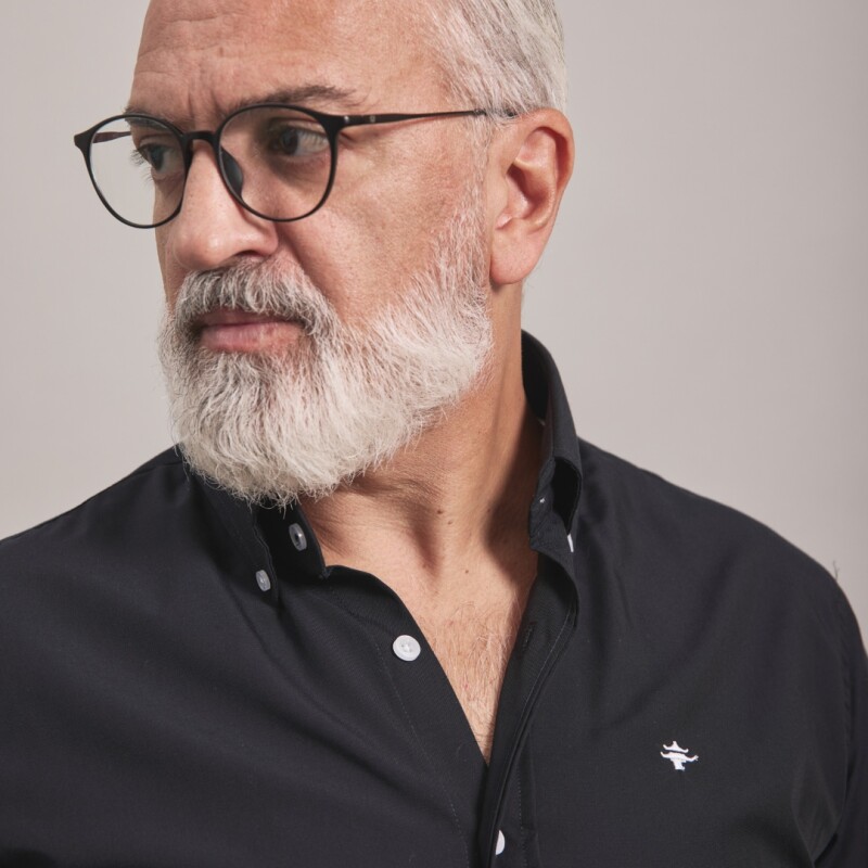 CAMISA OXFORD NEGRO