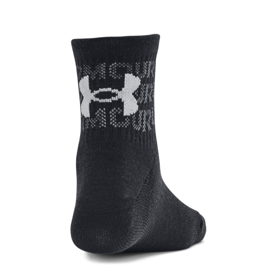 Medias Unisex Under Armour Pack X3 Yth Essential 6P Qtr Blanco - Negro - Gris