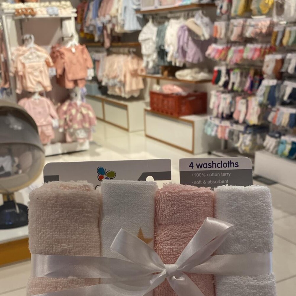 Set babitas toalla x4 SUMMER Rosa estrella