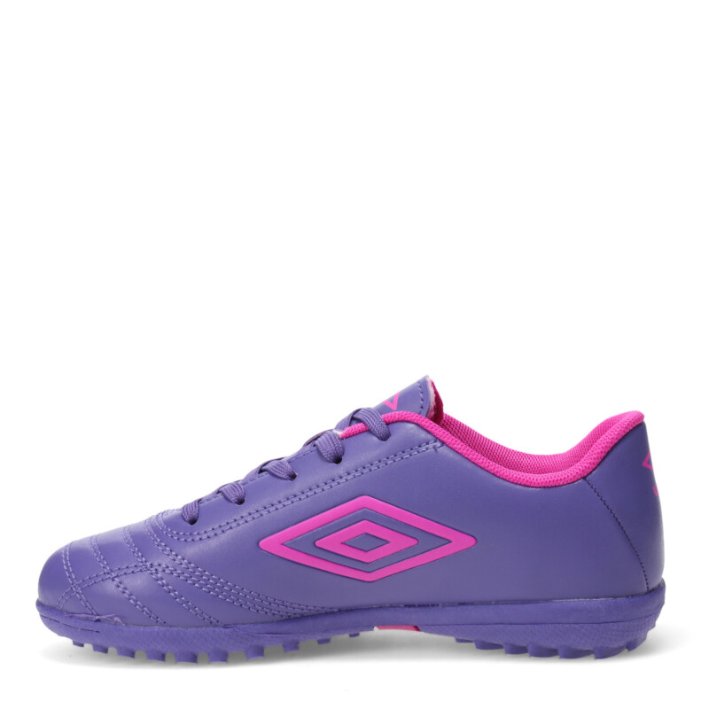 Championes de Fútbol 5 Infantiles Umbro Classico II Violeta - Fucsia - Amarillo Fluo