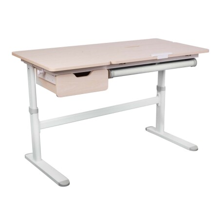 ESCRITORIO REGULABLE KIDS MDF-Y-METAL BLANCO GALILEO 1,2M