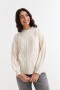Sweater escote redondo con ochos CRUDO