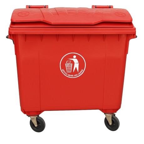 Contenedor De Residuos En Color Rojo - 1100 Litros Contenedor De Residuos En Color Rojo - 1100 Litros