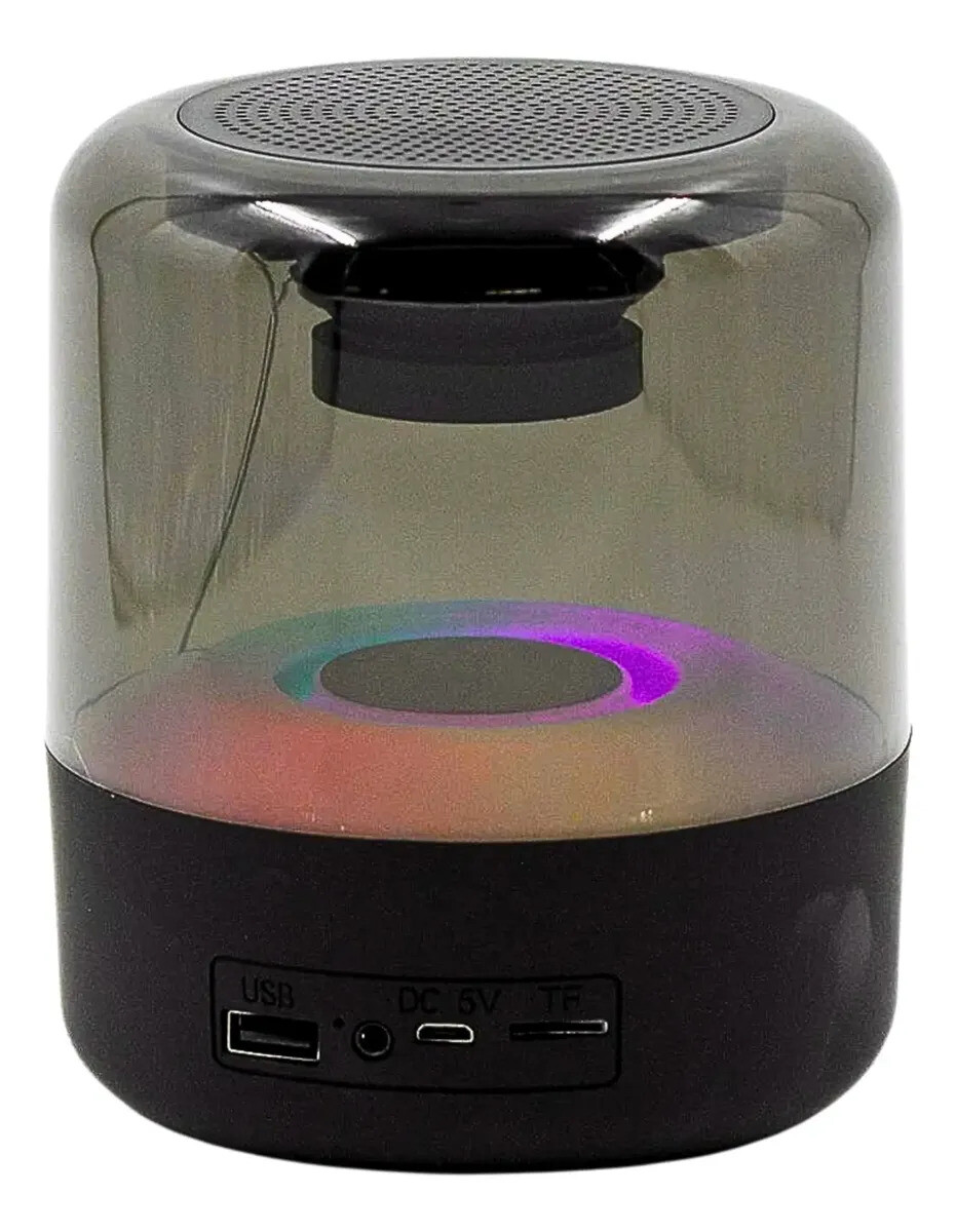 Parlante bluetooth elegante con luces RGB 