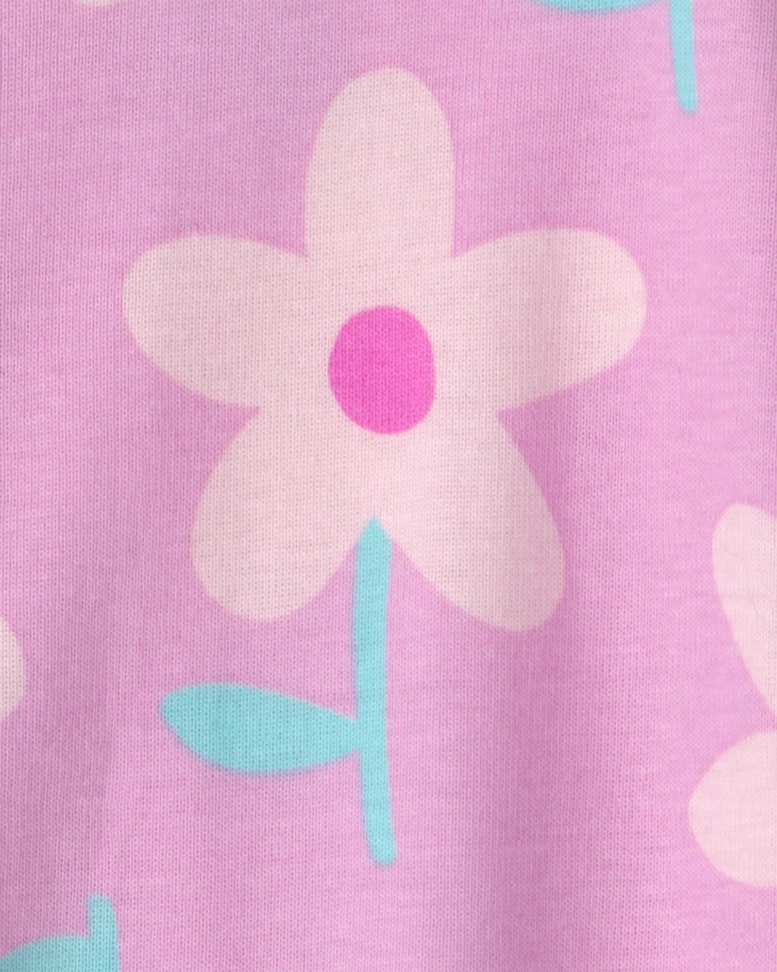 Pijama enterito de algodón, rosado, diseño floral. Talles 2-5T Pijama enterito de algodón, rosado, diseño floral. Talles 2-5T