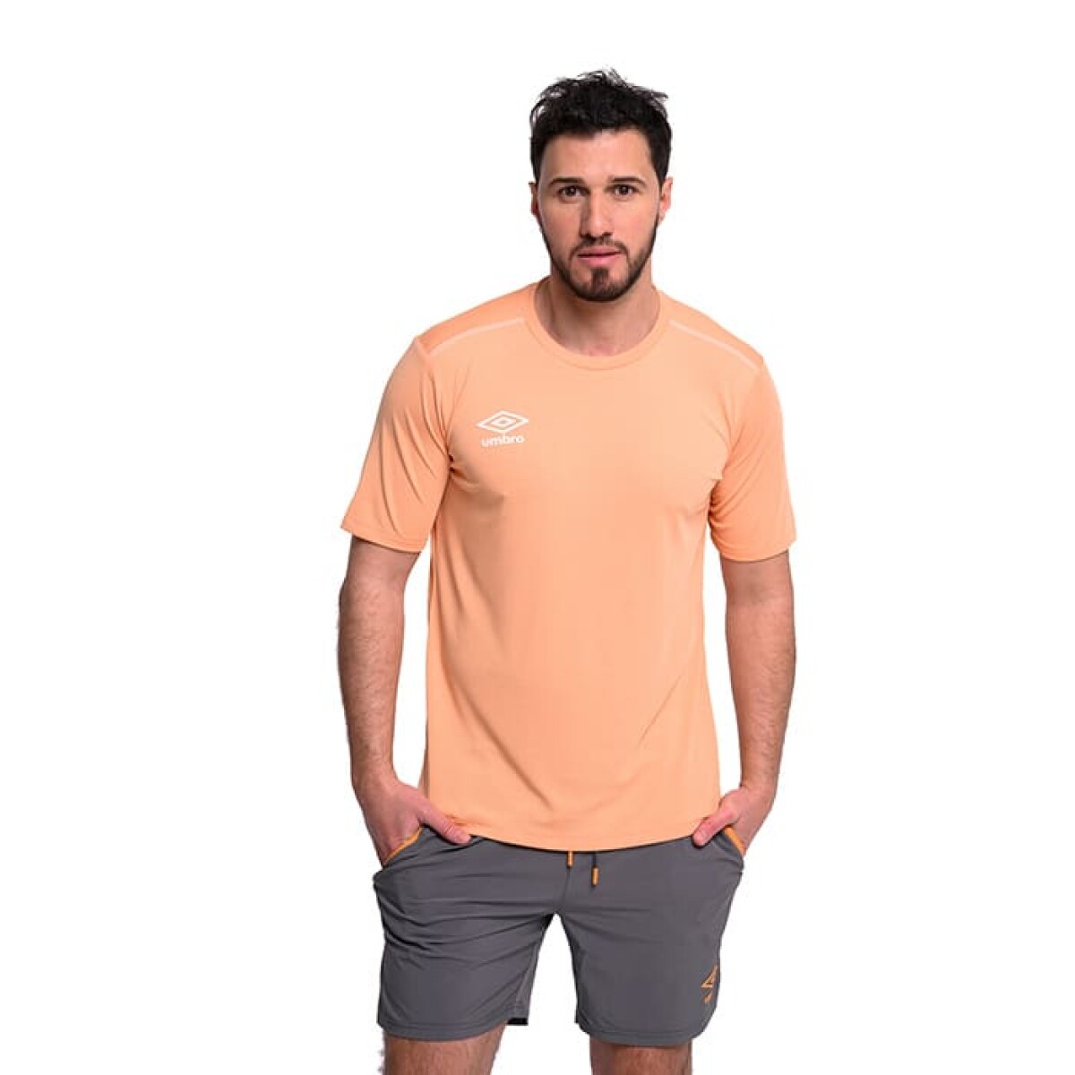 Remera Umbro Holes de Hombre - 20106035 - Coral-blanco 