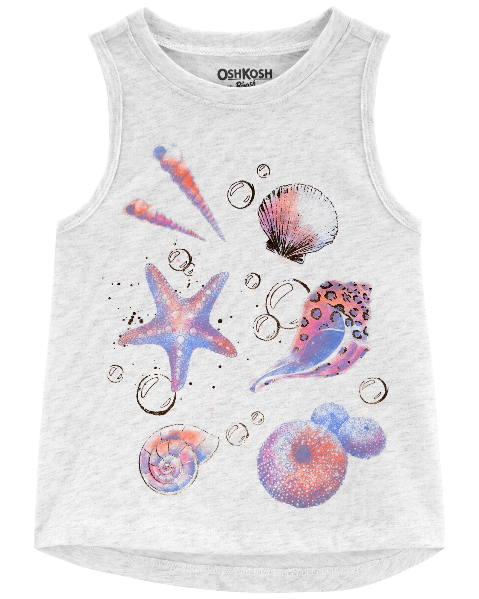Musculosa de jersey estampa criaturas del océano Sin color