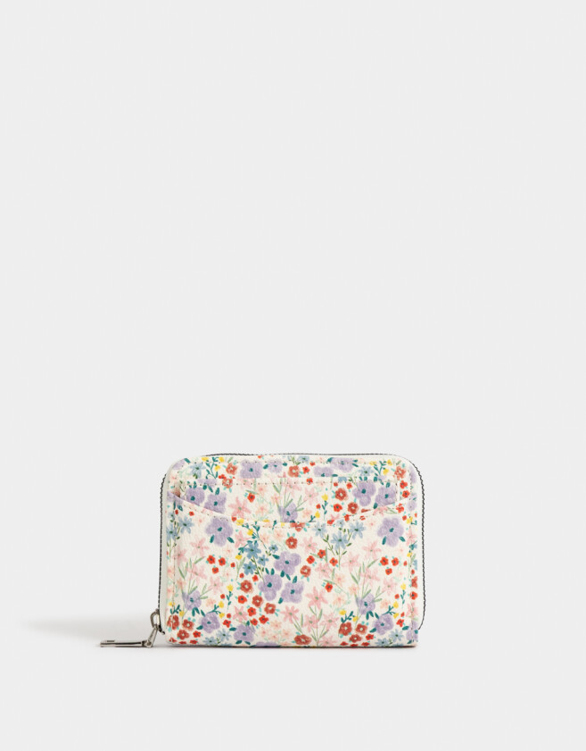 Billetera Flores Billetera Con Bolsillo - Estampado Flores