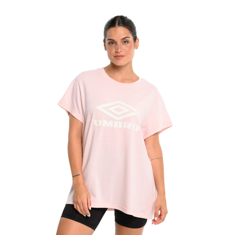 Remera de Mujer Umbro Logo Rosa - Blanco