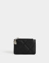 Monederos Monedero Puffy Con Charm - Negro