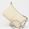Mini bag Pocket en cuero charol arrugado Natural