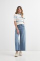 Sweater cuello bote BLANCO Y AZUL