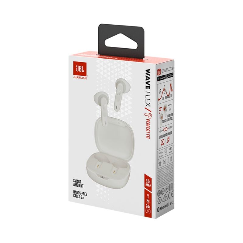 Auricular Jbl Wave Flex White Auricular Jbl Wave Flex White