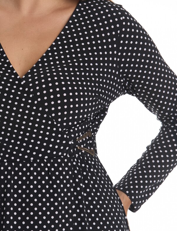 Vestido Cruzado NEGRO/BLANCO