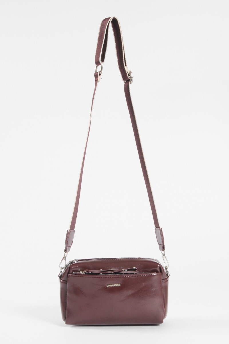 Bandolera basic con cierres chocolate
