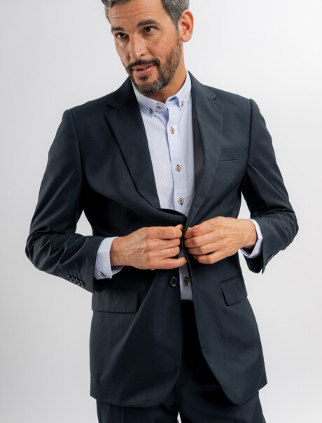 Traje liso azul