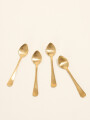 Cuchara Para Café Olivo Set 4 Un. Dorado Color Unico