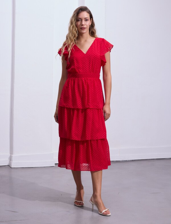 Vestido Capas ROJO
