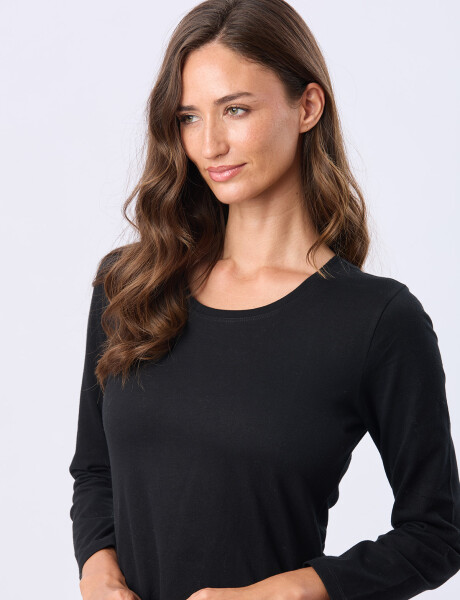 REMERA BÁSICA DE ALGODÓN Negro