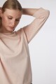 Sweater con calado rosa