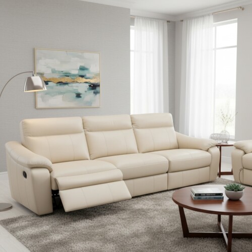 Sillón recliner 3 Cuerpos Rubi - 100% Cuero | Eléctrica Arena