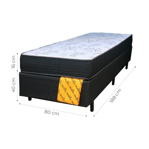 Sommier SUPER MEGA - 1 Plaza – Reversible – Espuma AG + Soft – 78x188x16 cm – Soporta 130 k Sommier SUPER MEGA - 1 Plaza – Reversible – Espuma AG + Soft – 78x188x16 cm – Soporta 130 k