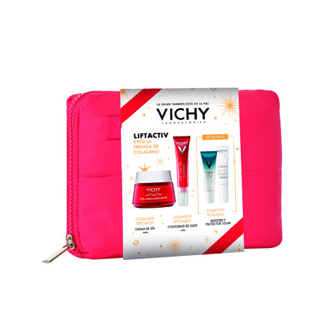 Pack Liftactiv Collagen Vichy día + Ojos + Mini mineral 89 10ml + Mini UV 15ml Pack Liftactiv Collagen Vichy día + Ojos + Mini mineral 89 10ml + Mini UV 15ml